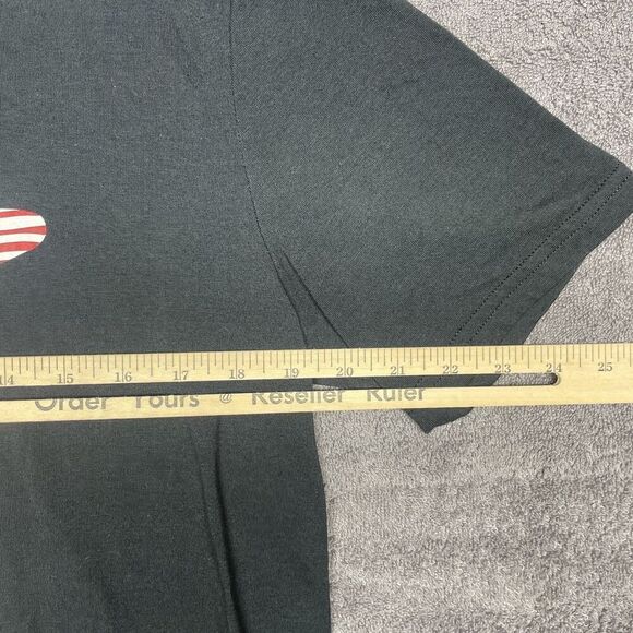 Oakley Big Center O American Flag Ellipse Logo Graphic Black Shirt Size Large - Picture 7 of 8